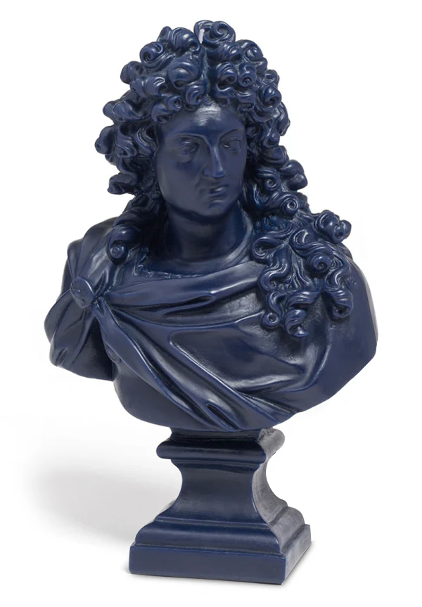 Louis XIV Wax Bust - Navy Blue